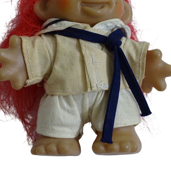 Vintage 1986 DAM Troll Doll Red Hair Sailor Outfit 5 inch FLAW - Picture 2 of 9